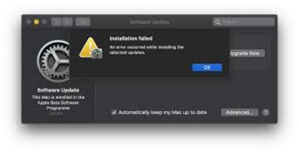 Nguyên nhân phổ biến gây lỗi không update được macOS
