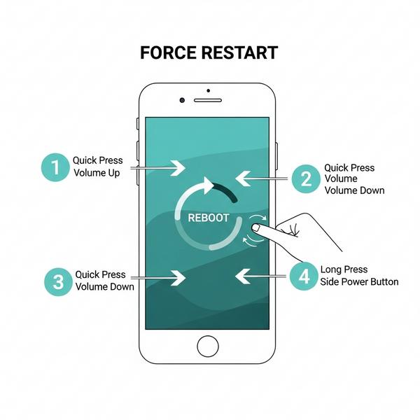 Cách tắt nguồn iPhone khi bị đơ cảm ứng (Force Restart)