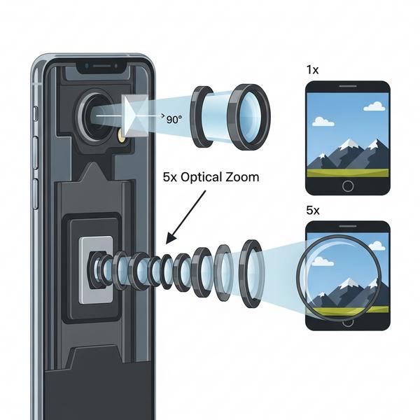 Camera tiềm vọng có tác dụng gì? Lợi ích của Zoom quang học 5x