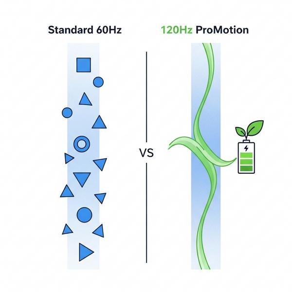 Lợi ích vượt trội của màn hình 120Hz ProMotion