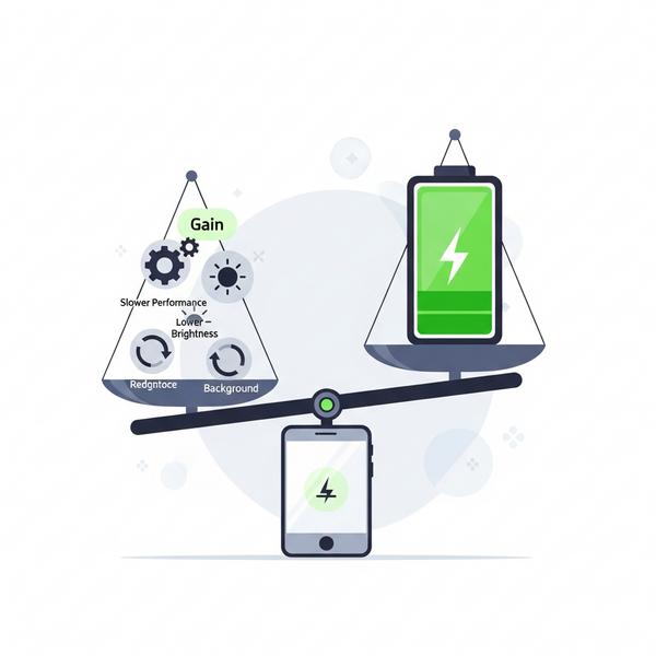 Bật chế độ tiết kiệm pin có ảnh hưởng gì không?