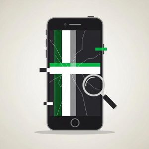 Dấu hiệu nhận biết iPhone bị sọc màn hình (Sọc xanh, trắng, ngang, dọc)