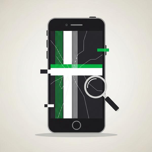 Dấu hiệu nhận biết iPhone bị sọc màn hình (Sọc xanh, trắng, ngang, dọc)