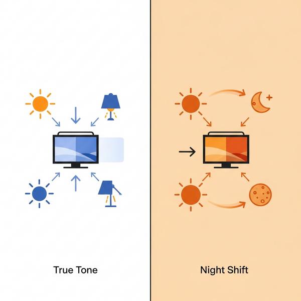 So sánh True Tone và Night Shift: Điểm khác biệt và khi nào nên dùng?