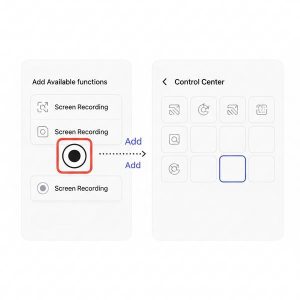 Bước chuẩn bị: Thêm nút Ghi màn hình vào Trung tâm điều khiển