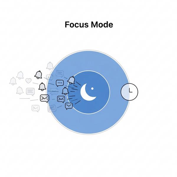 Cách tắt thông báo tạm thời với Chế độ Tập trung (Focus Mode)
